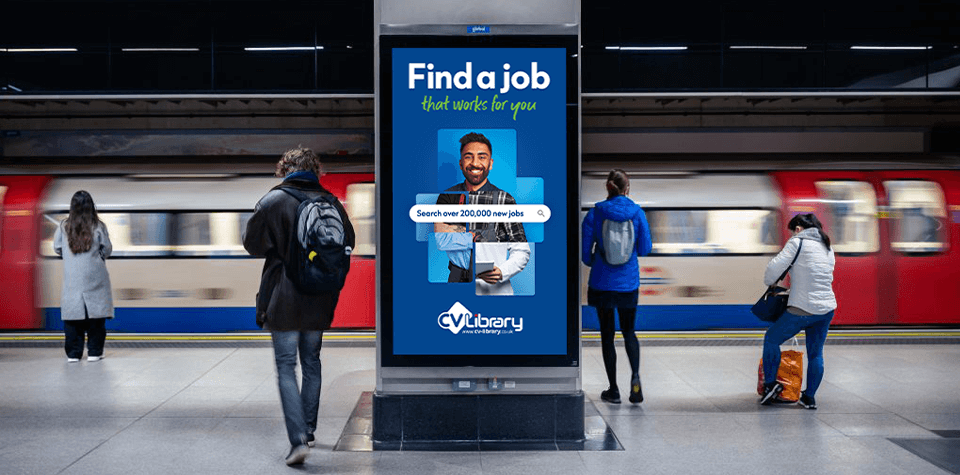 London Underground outdoor advertisments - Find a job that works for you